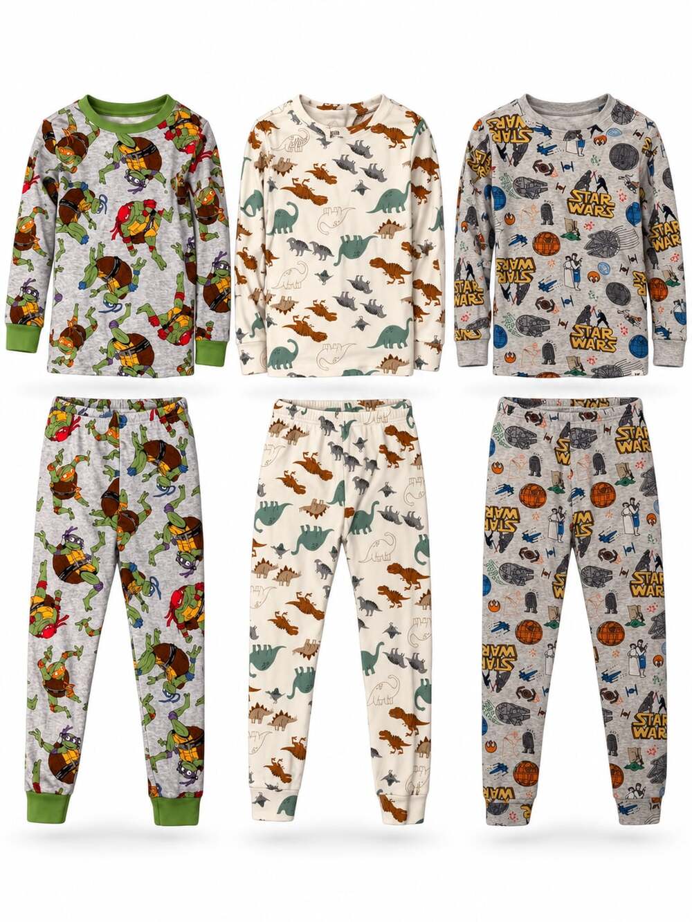 Toddler Boys Cotton Long Sleeve Pajama Sets Assorted Styles Size 5T - Picture 2 of 12